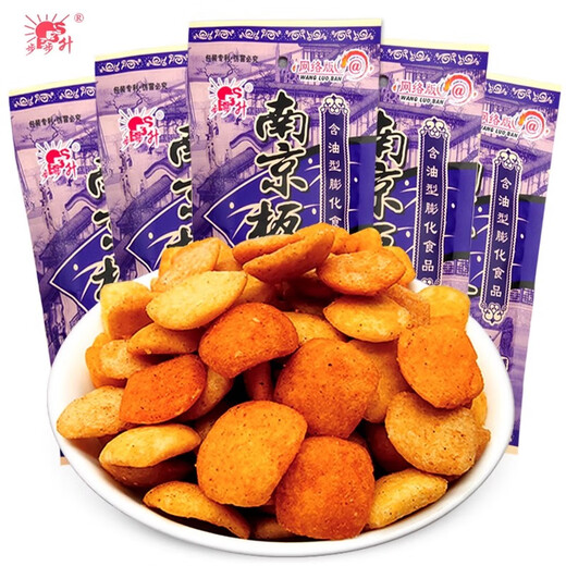Schritt für Schritt 8090 Kindertag Nanjing Nostalgische Snacks und ungezwungene Snacks Internet Celebrity Füllt Hunger Puffed Food Nanjing Duck etwa 400 g 20 Packs