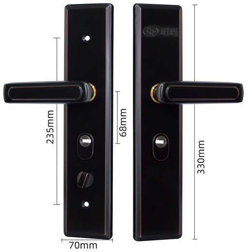 玥玛防盗门锁套装入户门锁超C级锁芯不锈钢防盗门把手上门安装24锁体