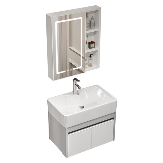 Cabinet de salle de bain XMSJ Ultra-Narrow 40 cm de large et petite taille de lavabo de salle de bain Cabinet armoire petit appartement mini bassin de lavage petite taille 4837 bassin + armoire + drain + robinet 0cm