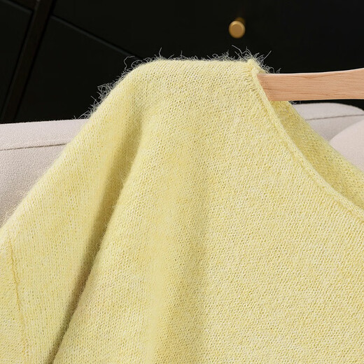 Cypress Sheep Wool Sweater Women's 2025 Autumn New Fashion Lazy Solid Color Round Neck Loose Top