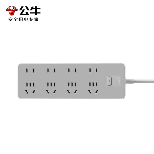 Bull (Bull) Socket Basic Model General Control Switch Drag Board Multi-Loch Long Wire Multifunktion Elektrische Plugplatine mit Kinderschutztür/neu