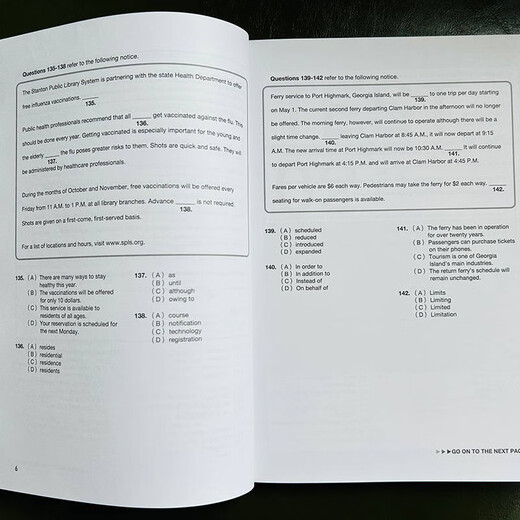 Совершенно новый подлинный + доставка на следующий день JD Logistics + доставка на следующий день Новый полный реальный банк вопросов TOEIC Часть 5 6 TOEIC Тест TOEIC