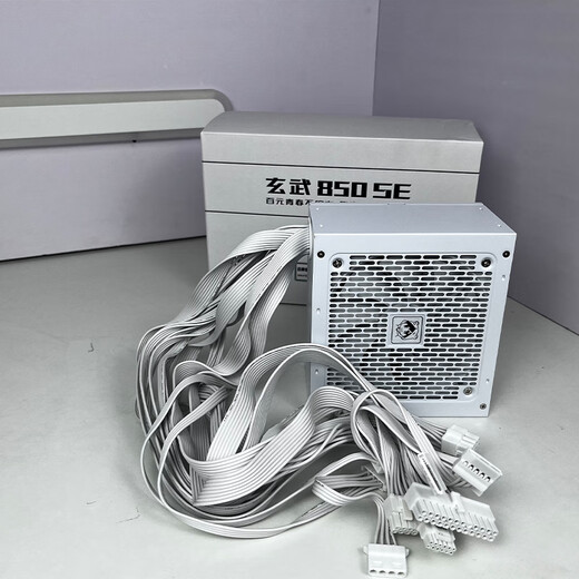 驿晨宇玄武850SE额定850W峰值1200w 80PLUS铜牌认证ATX3.0原生PCIE5.0接口 玄武850K银牌认证全模组电源 玄武850SE白色【铜牌直出峰值1200w】 赠送加长电源线+加长理线扎带