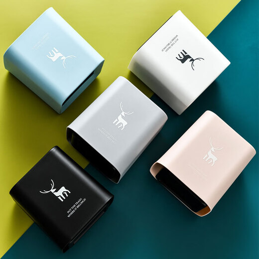 Fanxi Light Luxury Nordic Square Mini Coverless Desktop Trash Can Small Trash Can Living Room Office Coffee Table Storage Bucket Square White Deer 1 pc