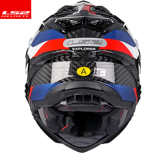 LS2 Carbon Faser Offroad-Zughelm-Motorradhelm Männer und Frauen Motorrad Vier Jahreszeiten Anti-Fog Dual Lens MX701 Kohlefaser 6K-Lan Open Mund 3xl (61-62)