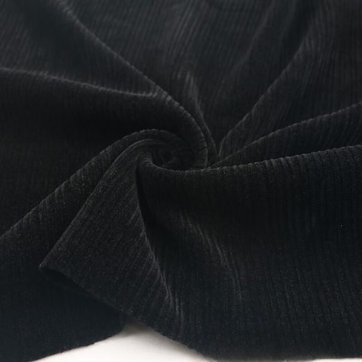 RSRDDY high-end chenille fabric autumn and winter thickened corrugated corduroy elastic drape wide-leg pants jacket corduroy fabric black 6 per meter price
