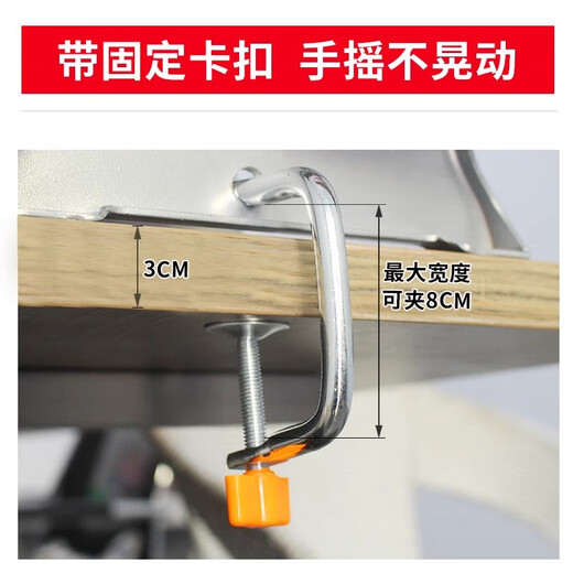 Qiermei Noodle Pressing Machine Household Small Noodle Roller Multi-function Hand-cranked Dumpling Skin Wonton Skin Machine Old Noodle Machine Manual (2.2 Round Knife + 3mm Noodle Knife) Stainless Steel Noodle Roller