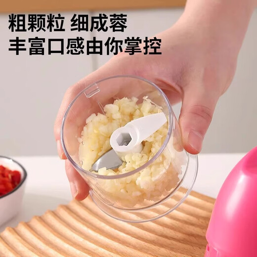 ZOZX manual garlic puller multi-function chopper cooking machine household mini seasoning garlic pounding garlic minced garlic minced garlic Yuanqi rose red garlic minced minced artifact hand-cranked without splashing