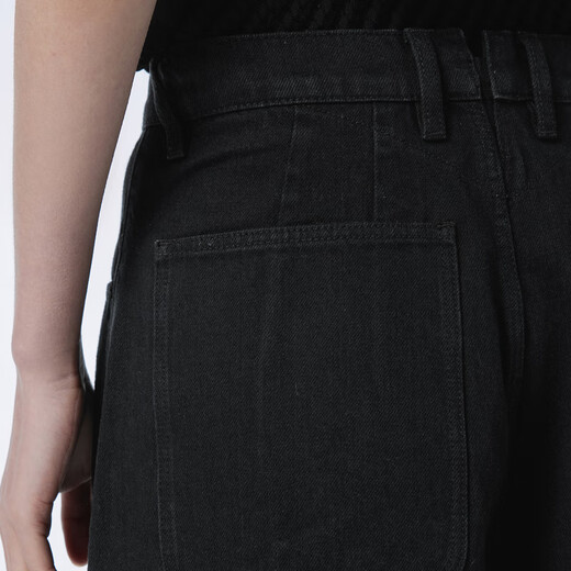 Jiangnan Buyi (JNBY) Frühlings- und Sommer -Denim -Shorts für Frauen Weitbeine reine Baumwolle Einfache losen Weitbein
