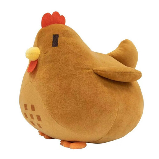 星露谷物语周边抱枕StardewValley动漫毛绒玩具公仔 20CM(棕色) 20CM(米白色)小鸡 小鸡