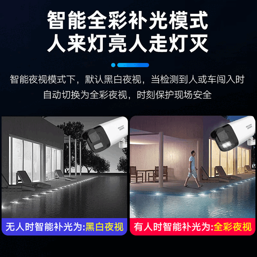 HIKVISION surveillance camera POE surveillance set equipment complete set of supermarket household outdoor high-definition night vision 33-128-channel surveillance solution free customization Consultation to place an order No memory 2 million pixels