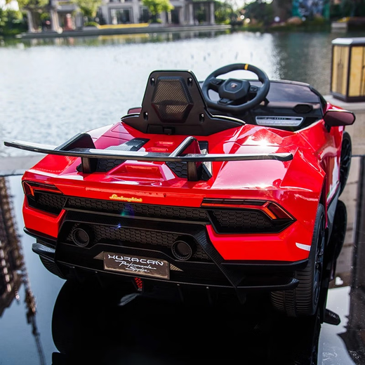 Cool Sun Lambo red children's remote control car can sit on baby electric car children's car can drive four-wheel drive