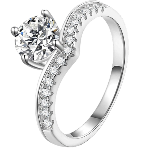 EothPT950 platinum one carat princess crown moissanite diamond ring for women 520 Valentine's Day birthday gift for girlfriend PT950 platinum princess crown ring + certificate