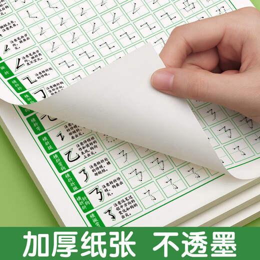 Liupintang dot matrix pen control training copybook regular script pen brush radical copybook children's kindergarten first grade primary school students young transition hard pen calligraphy practice calligraphy book for beginners