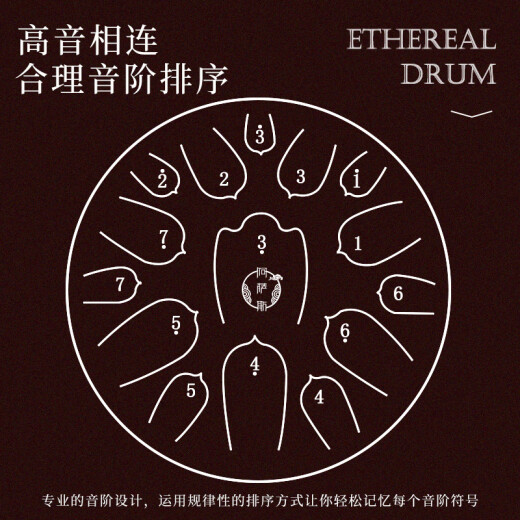 Assas Ethereal Drum 15 Tone 13 pulgadas para principiantes para adultos Actualización de acero de carbono Drum Drum Regalo para niños Gift Lavus-Lavender