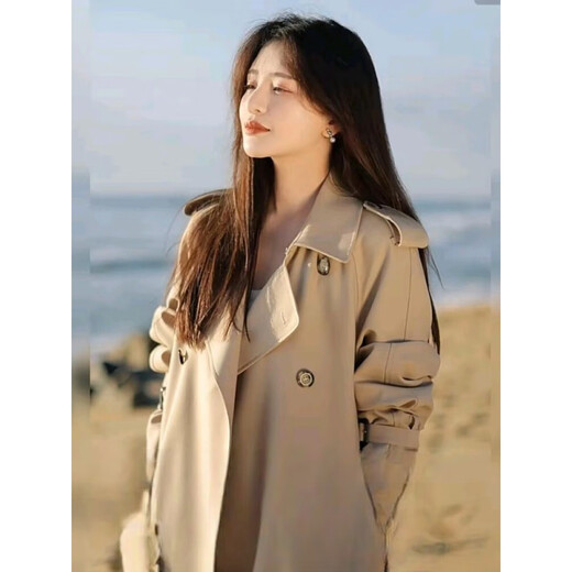 MODX Hong Kong gabardina para mujeres Mid-longitud de longitud 2024 Spring New Lapa Fashion Flowki British Style British Gabacha de alta gama S Peso 106-116