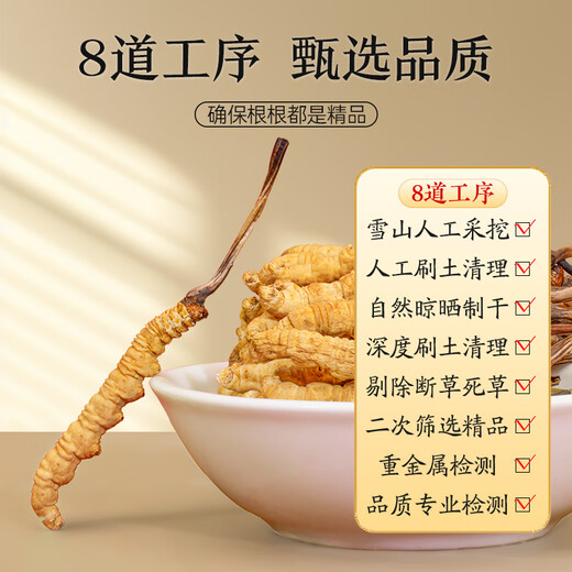 Zangxitang [tibetaner Versand] Wild Cordyceps sinensis in Nagqu, Tibet, neue getrocknete Cordyceps Geschenke High-End-Ernährungsprodukte 3 Stäbchen/g 50 g, 150 Stäbe insgesamt