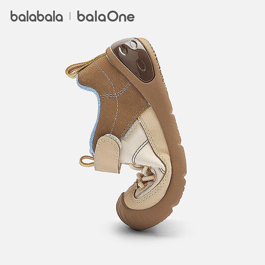 Bala Bala children's shoes baby stable shoes boys and girls shoes 2025 new spring and autumn shoes outdoor balaOne coffee color 00355 21 (foot length 12.8-13.2/inner length 14.2)