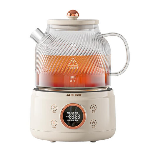 Oaks (AUX) health kettle all-glass thermostatic kettle tea kettle 1.2L office multi-function tea kettle flower tea kettle 0 metal tea kettle electric kettle ASH-08AY68