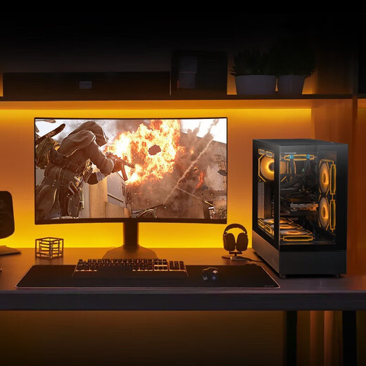 Ningmei AMD R7 9800X3D/RTX5090D/5080 graphics card thousand frames e-sports game desktop computer host DIY assembly computer assembly machine with two | 98X3D+5070