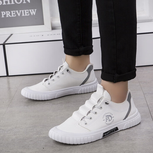 Changxiang Huili shoes for men 2025 spring and summer new style breathable student sports and casual men's shoes white shoes men's soft sole shoes FH-Dingli XF719 white 39