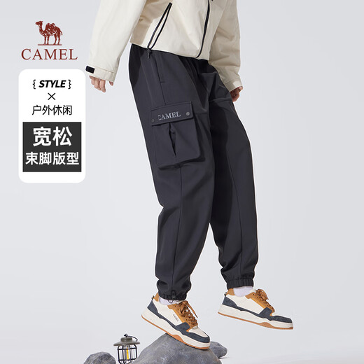 Camel (CAMEL) men's overalls autumn and winter plus velvet to keep warm and water-repellent outdoor casual long pants for men M14CA66712