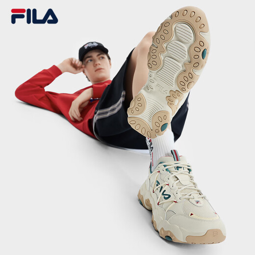 
FILA official men's shoes, cat claw shoes, 6 generation couple dad shoes 2025 spring new lightweight and comfortable casual sneakers [men] cloud white-CC 42