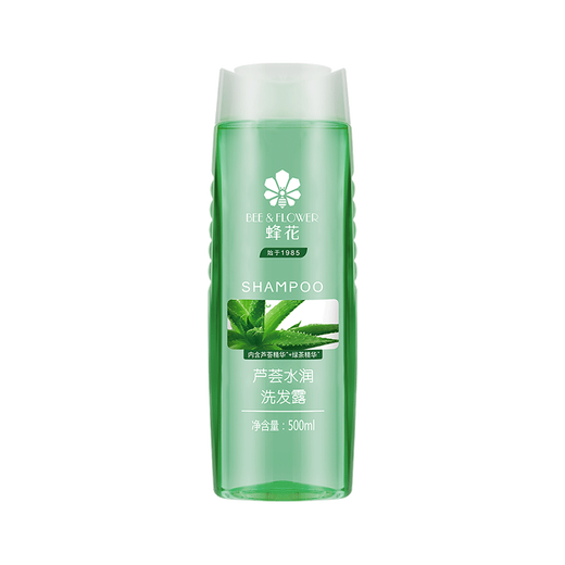 Bee Flower Aloe Vera Shampoo Hidrating Aloe Vera Té verde Hidratando y eliminando aceites para hombres y mujeres crema de champú 500ml