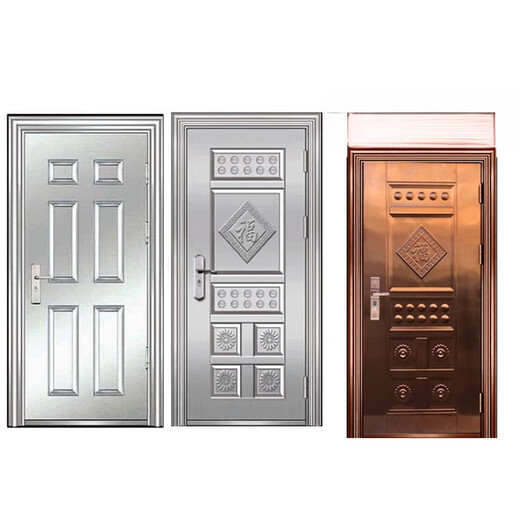 Qilicai 304 stainless steel door security door entry door household white steel stainless steel entry project building security door 12 nickel 304 blessing word 205*96