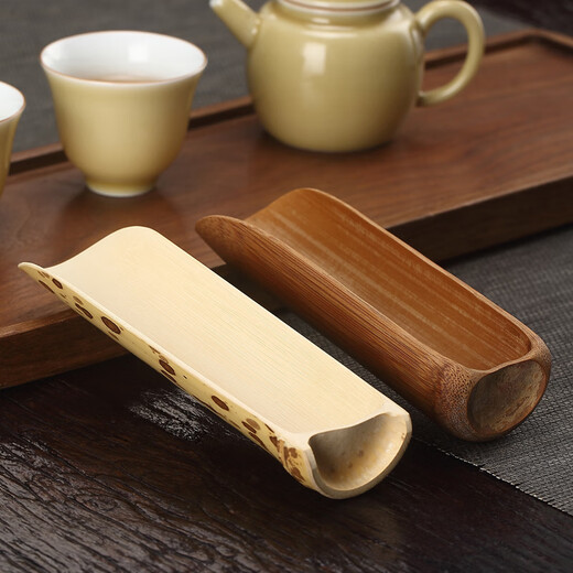 Tanyuan Bamboo Tea Spoon Tea Shovel Kung Fu Tea Set Tea Art Tea Ceremony Japanese Handmade Tea Dividing Tea Tea Tea Lotus Bamboo Tea Spoon Mei Fei Bamboo