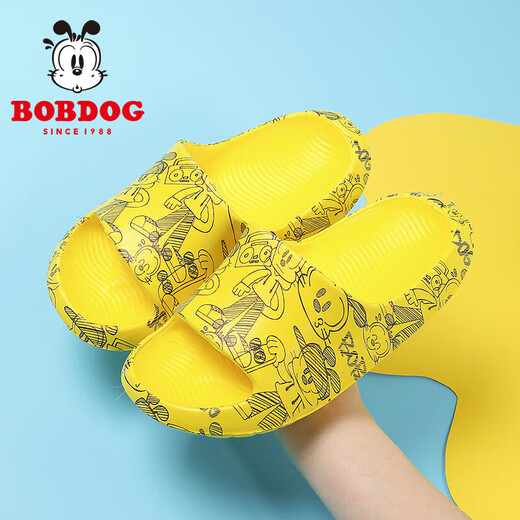 BOBDOG children's shoes, boys' slippers, new summer outer wear baby sandals, children's shoes for women, straw yellow 29 (190) suitable for feet 18.0cm long