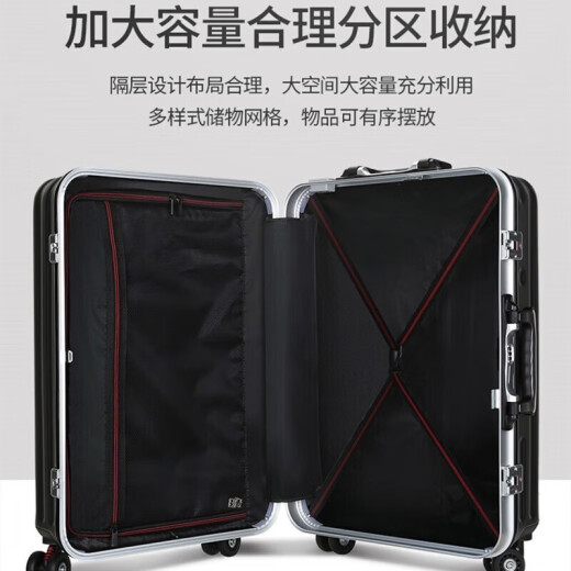 Pusenya German Craft 20-inch suitcase boarding trolley case top ten brands student large capacity travel password suitcase dark gray [zipper model + upgraded wear-resistant] 20-inch [International boarding model, SF Express delivery]