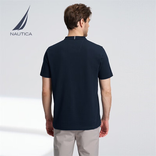
NAUTICA [Single-piece direct drop] Men's spring and summer new cotton skin-friendly soft Henry neck short-sleeved POLO shirt KO4121 KO4121 Navy 4NV M