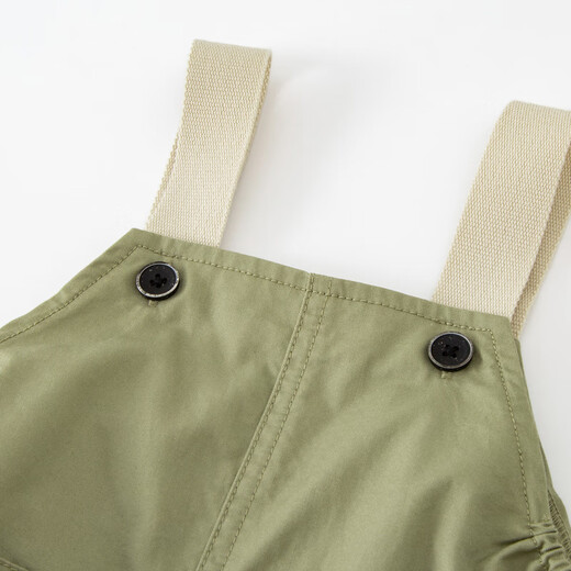 Mini Bala boys and girls trousers Year of the Dragon new pure cotton loose overalls children's trousers earthy gray green 40942 100