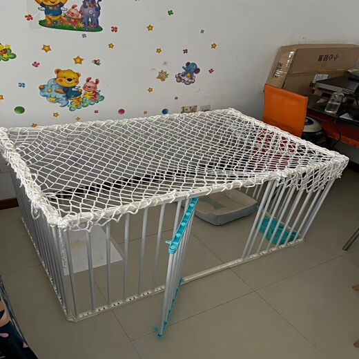 Pet anti-escape net, safety fence, rope net, anti-escape dog and cat cage, dog fence, anti-escape and anti-jumping net, white rope net (suitable for pets who do not bite the rope) 1.5 meters long and 1.5 meters wide