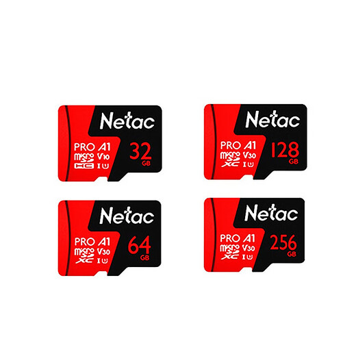 Netac high-speed class10 FAT32 format memory card small audio car driving recorder TF small card home surveillance camera with viewable playback memory card loop recording TF black and red card 64GB Netac FAT32 format