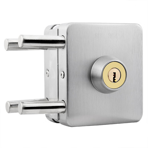 Localización de puerta de vidrio de Auburn 304 CLACA DE PUERTA DE ACERADO INOXIDABLE 304 con botón anti-bloqueo 828 Doble puerta cepillada de acero cepillado