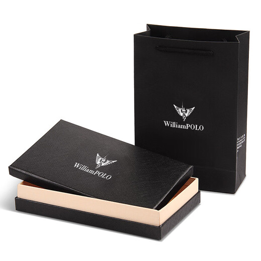 WILLIAMPOLO Emperor Paul Wallet Women's Card Bag Women's Lambskin Long Ultra-Thin Multi-Card Card Bag Diamond Business Card Clip Bag Black
