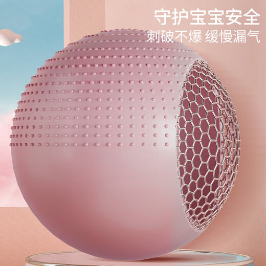 杜威克瑜伽球感统训练球触觉按摩大龙球加厚防爆平衡核心训练 樱花粉 75cm