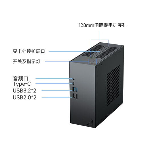 Jiye 8700g Mini petit ordinateur de bureau hôte tout en aluminium 8600g / 7800x3d / 9600x / 9700x / 9900x / 9800x3d [Deskmate] Asrock x600 Haoyueyin Deskmate x600