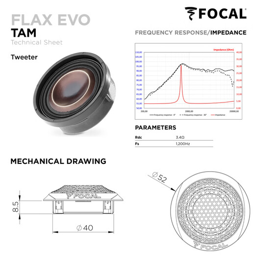 FOCAL Jinlang Auto Audio Modification and Upgrading Imported PS165FSE Linen Basin Car Hot Speaker Mid-Speaker Basket Fever 8 Speaker Package Three