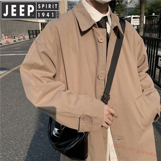 JEEP SPIRIT немецкий Balmakken плащ мужской средней длины в корейском стиле гражданское пальто Cthulhu осень черный M
