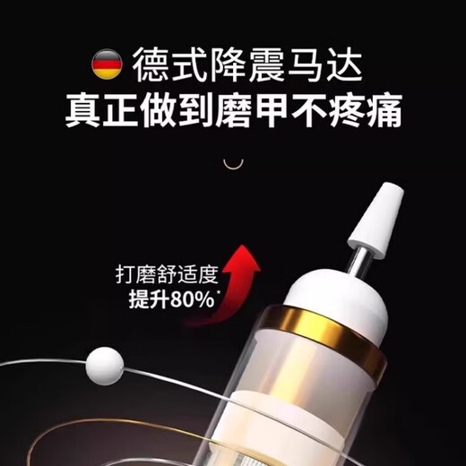 Mi Hong German electric nail clipper fully automatic hand and foot dual-use original nail polisher old man thick polisher gray trimming toenail white nail polisher shot 1 shot 6 4-speed adjustment to enhance horsepower