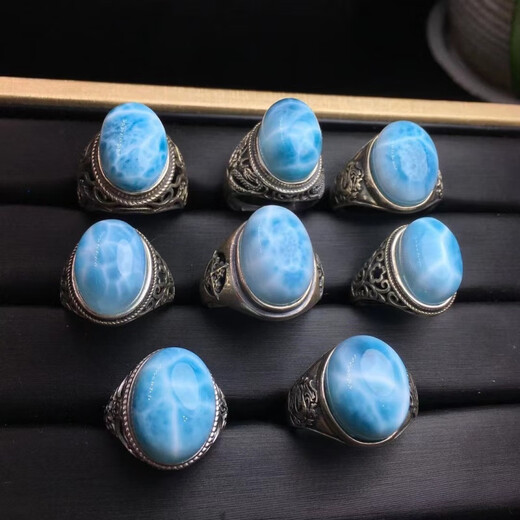 Luxurious natural sea stone men's ring s9265 large particle ring setting available to choose from