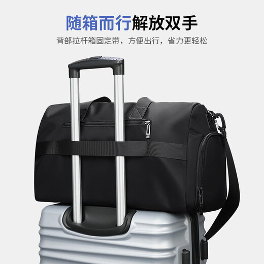 POLO golf clothing bag, men's nylon golf bag, golf clothing bag, portable golf bag black, independent shoe compartment