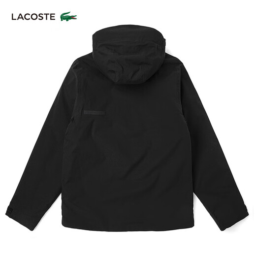 LACOSTE French crocodile men's autumn and winter easy-to-wear trendy casual hooded jacket for men | BH2513 031/black M 52L 180