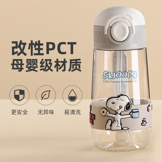 Snoopy (SNOOPY) children's water cup, summer student portable cup, men's and women's direct drinking cup, high temperature resistant kettle, drinking cup 500ml