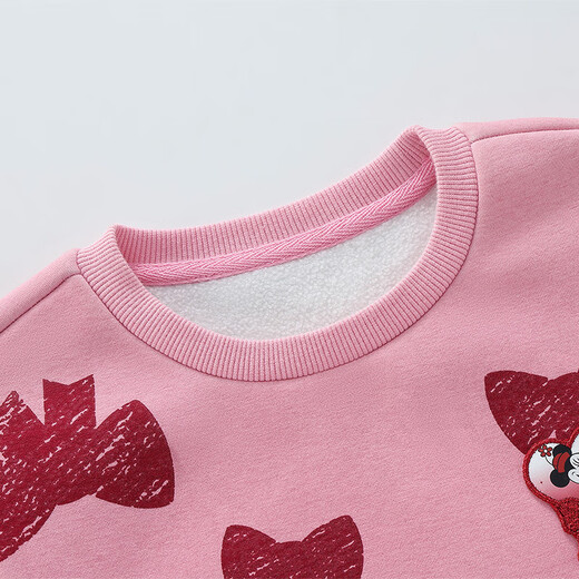 Disney (DISNEY) children's clothing children's girls woolen red dress anti-static New Year clothes 24 winter DB441RE11 pink 130