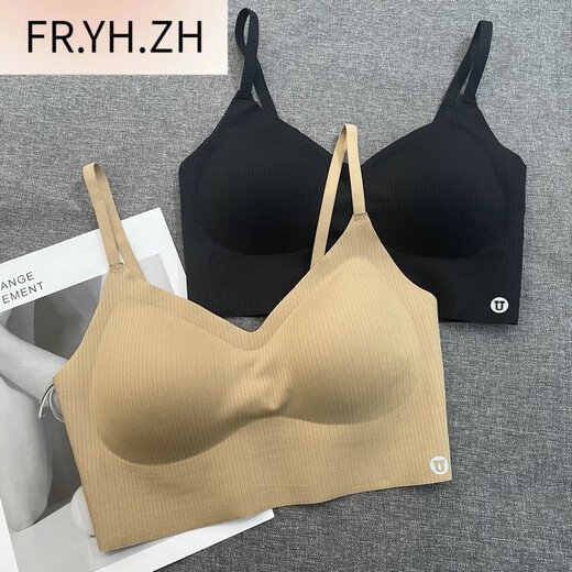 FR.YH.ZH Fengzhixin 862 fixed one-cup underwear, small chest push-up, beautiful back tube top, yoga sports sling, chest wrap, wheat skin, one size fits all, 90-120 Jin Jin is equal to 0.5 kg