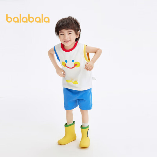 Balabala baby short-sleeved suit boys T-shirt summer children's pants 2024 children's clothing fashionable 208224119103
